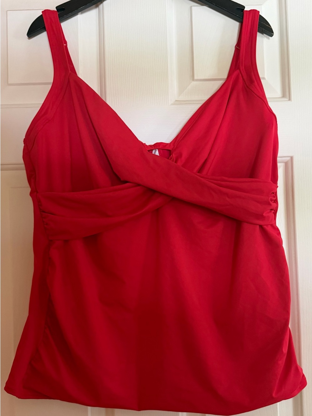 Lands End Women’s Sweetheart Wrap Underwire Tankini Top 18D NWT